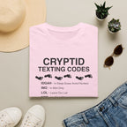 Cryptid Texting Codes T-Shirt — Funny Bigfoot/Nessie Sasquatch Meme Tee for Cryptid Fans