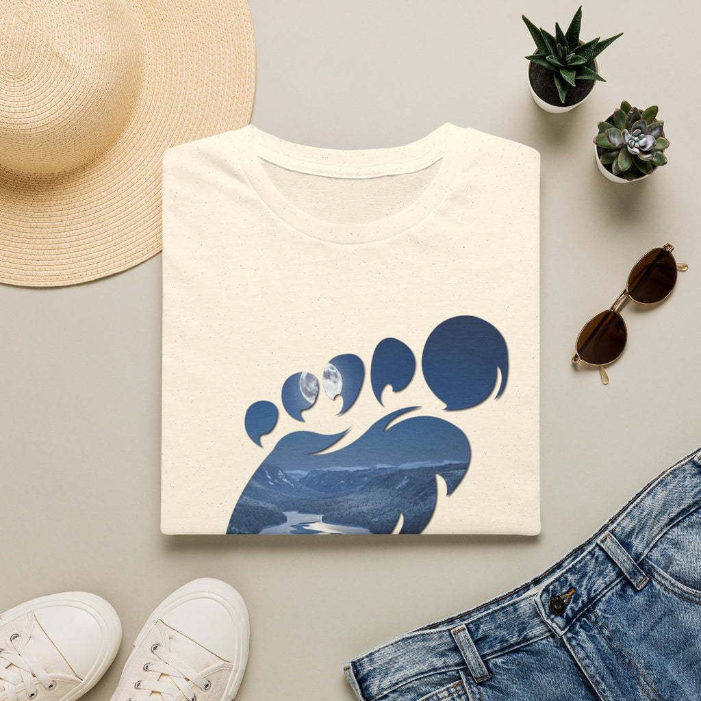 Bigfoot 'Squatchin' Ain't Easy' T-Shirt — Moonlit Winter Lake Sasquatch Tee