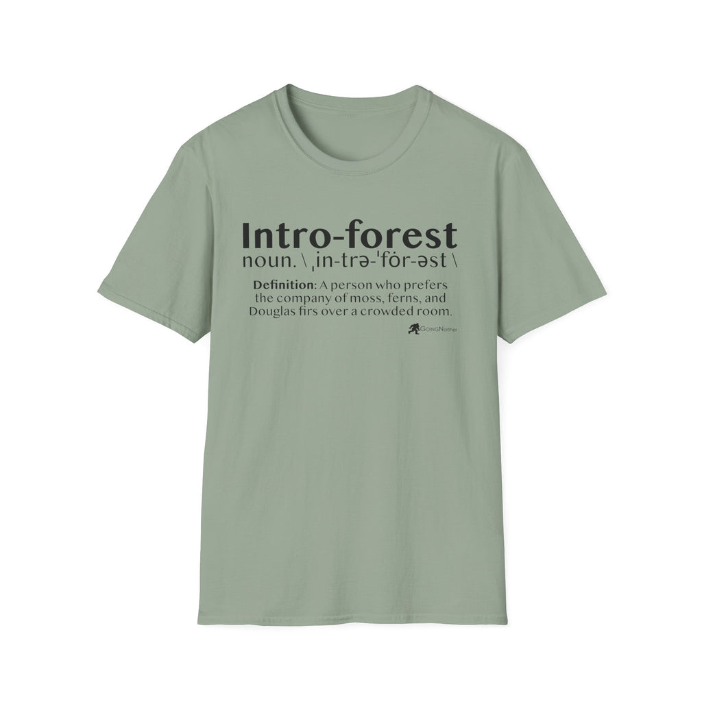 Intro-Forest Sasquatch Definition T-Shirt — Funny Bigfoot Introvert Tee