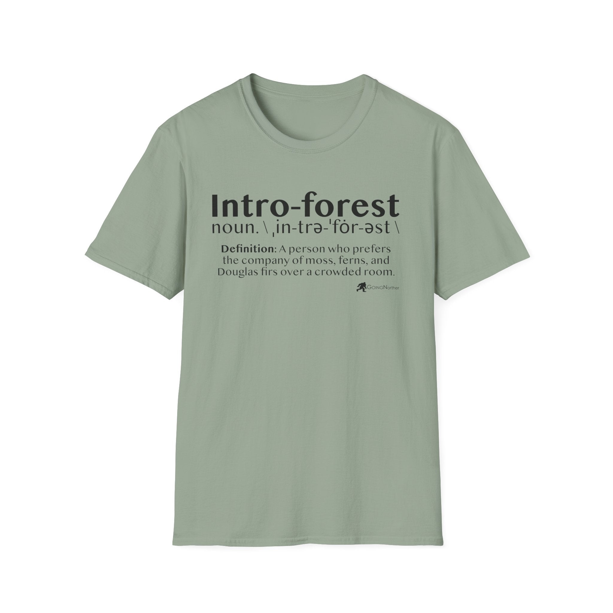 Intro-Forest Sasquatch Definition T-Shirt — Funny Bigfoot Introvert Tee