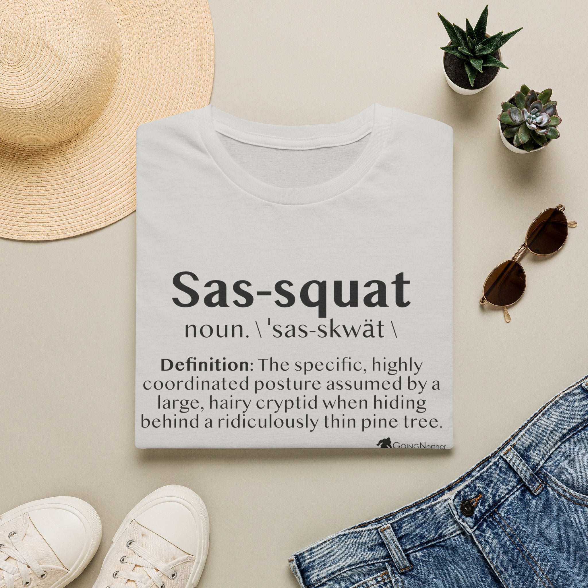 Sas‑Squat Definition T-Shirt — Funny Bigfoot Dictionary Tee