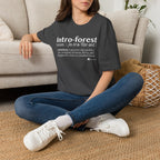 Intro-Forest Sasquatch Definition T-Shirt — Funny Bigfoot Introvert Tee