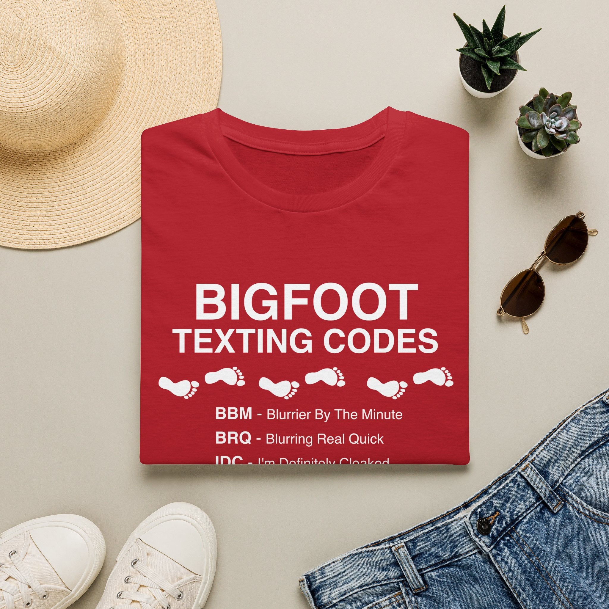 Bigfoot Texting Codes T-Shirt — Funny Sasquatch Emoji Trail Tee
