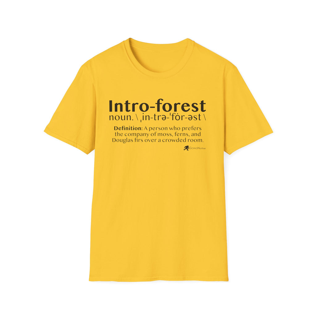 Intro-Forest Sasquatch Definition T-Shirt — Funny Bigfoot Introvert Tee