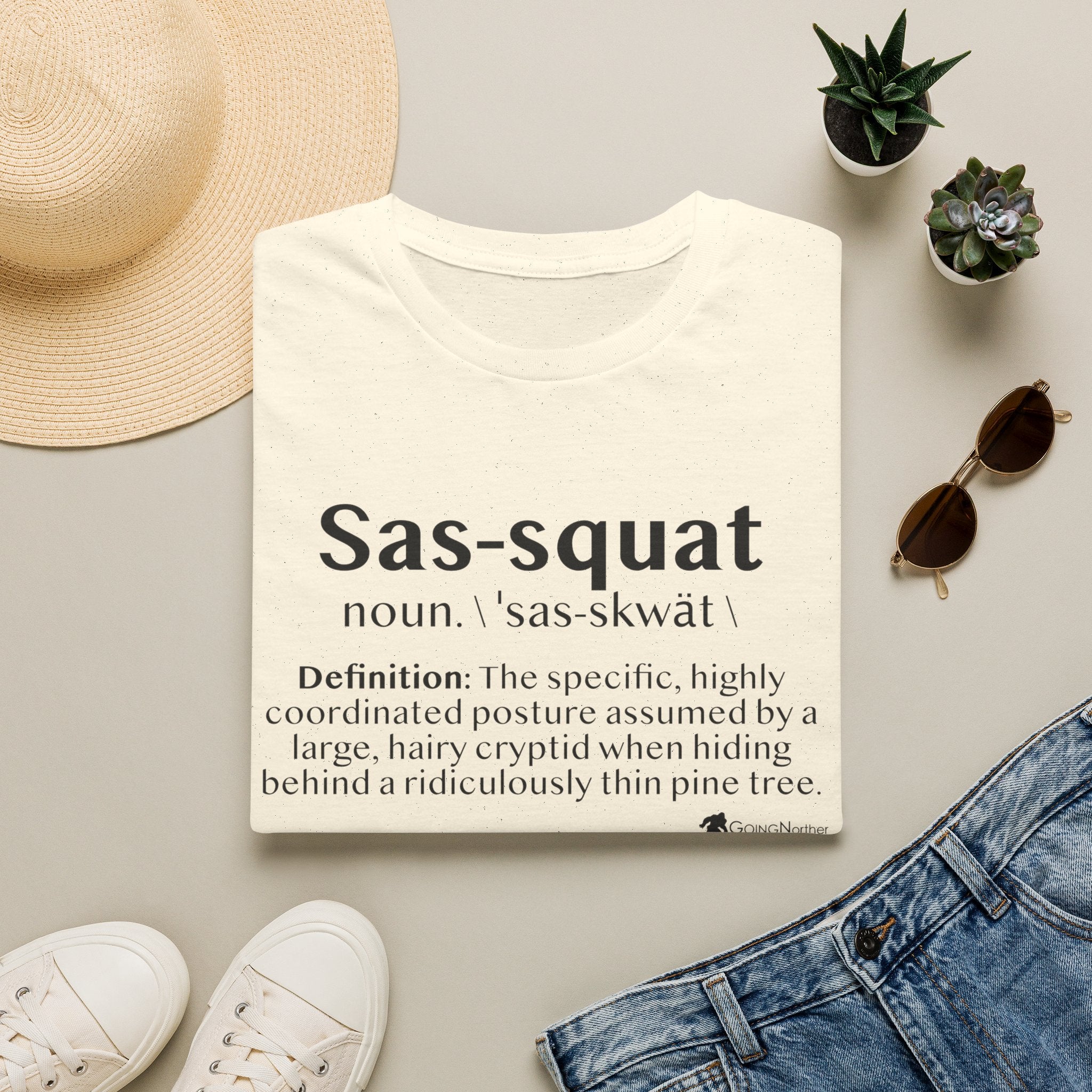 Sas‑Squat Definition T-Shirt — Funny Bigfoot Dictionary Tee