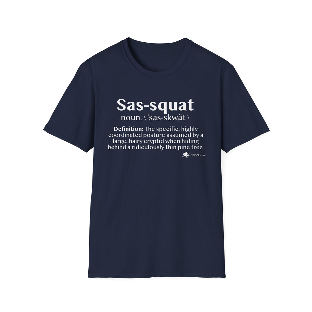 Sas‑Squat Definition T-Shirt — Funny Bigfoot Dictionary Tee