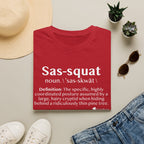 Sas‑Squat Definition T-Shirt — Funny Bigfoot Dictionary Tee