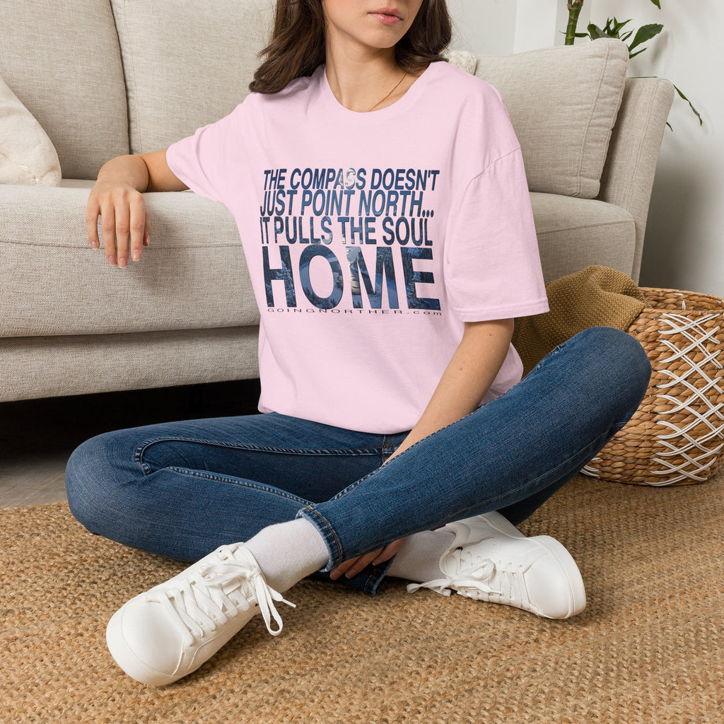 T-Shirt — "The Compass Doesn't Just Point North... It Pulls the Soul Home" Inspirational Tee