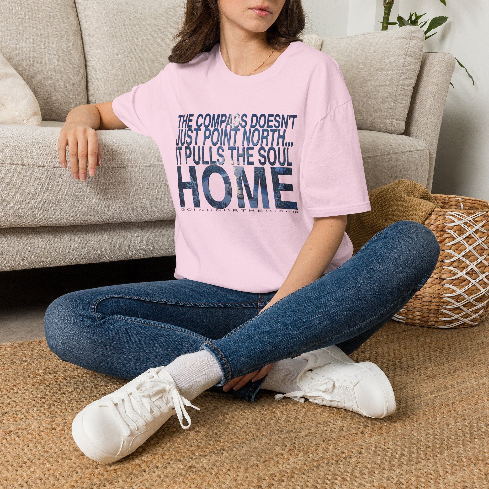 T-Shirt — "The Compass Doesn't Just Point North... It Pulls the Soul Home" Inspirational Tee