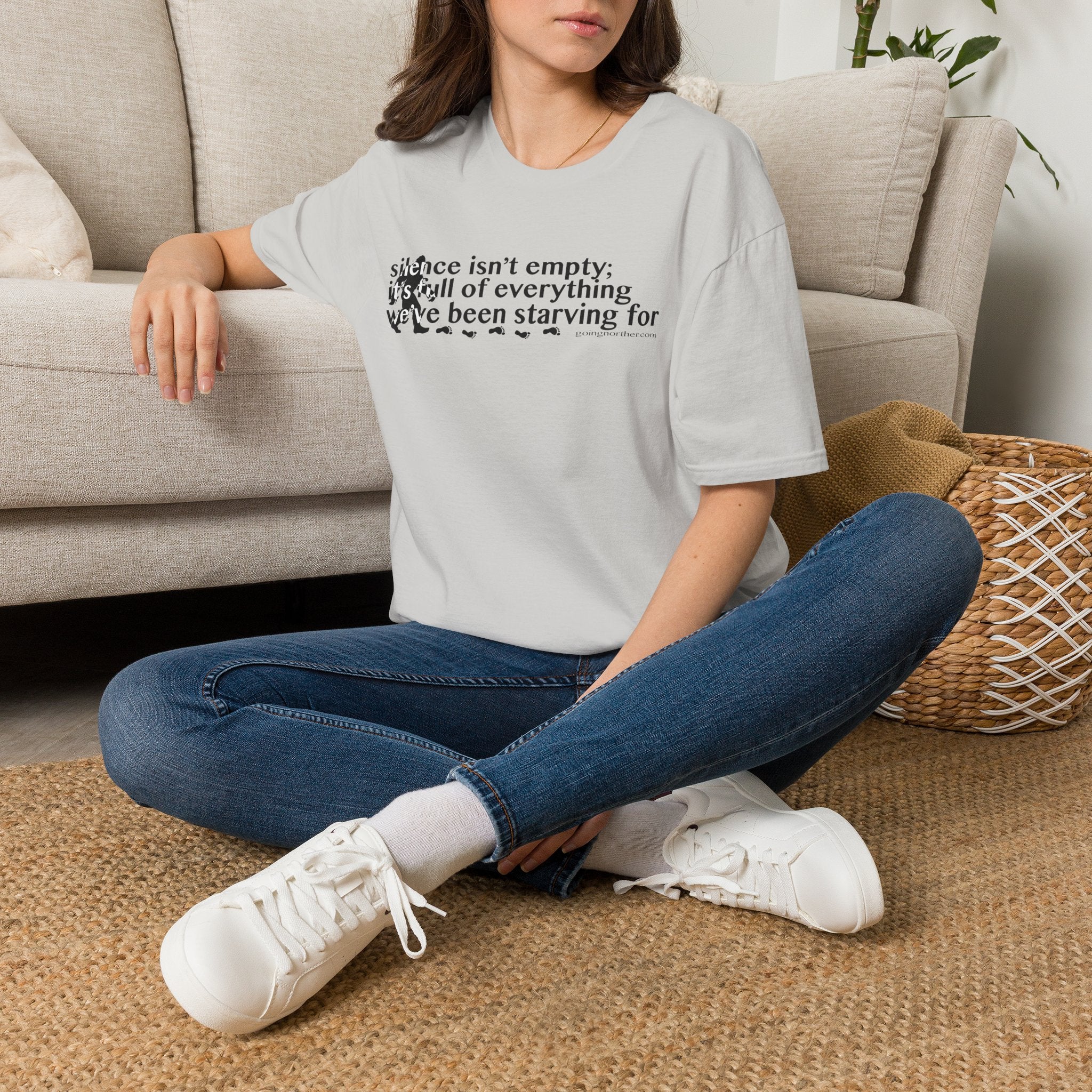 Sasquatch T-Shirt — "Silence Isn't Empty: It's Full of Everything We've Been Starving For" Inspirational Quote Tee