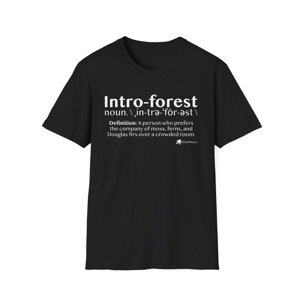 Intro-Forest Sasquatch Definition T-Shirt — Funny Bigfoot Introvert Tee