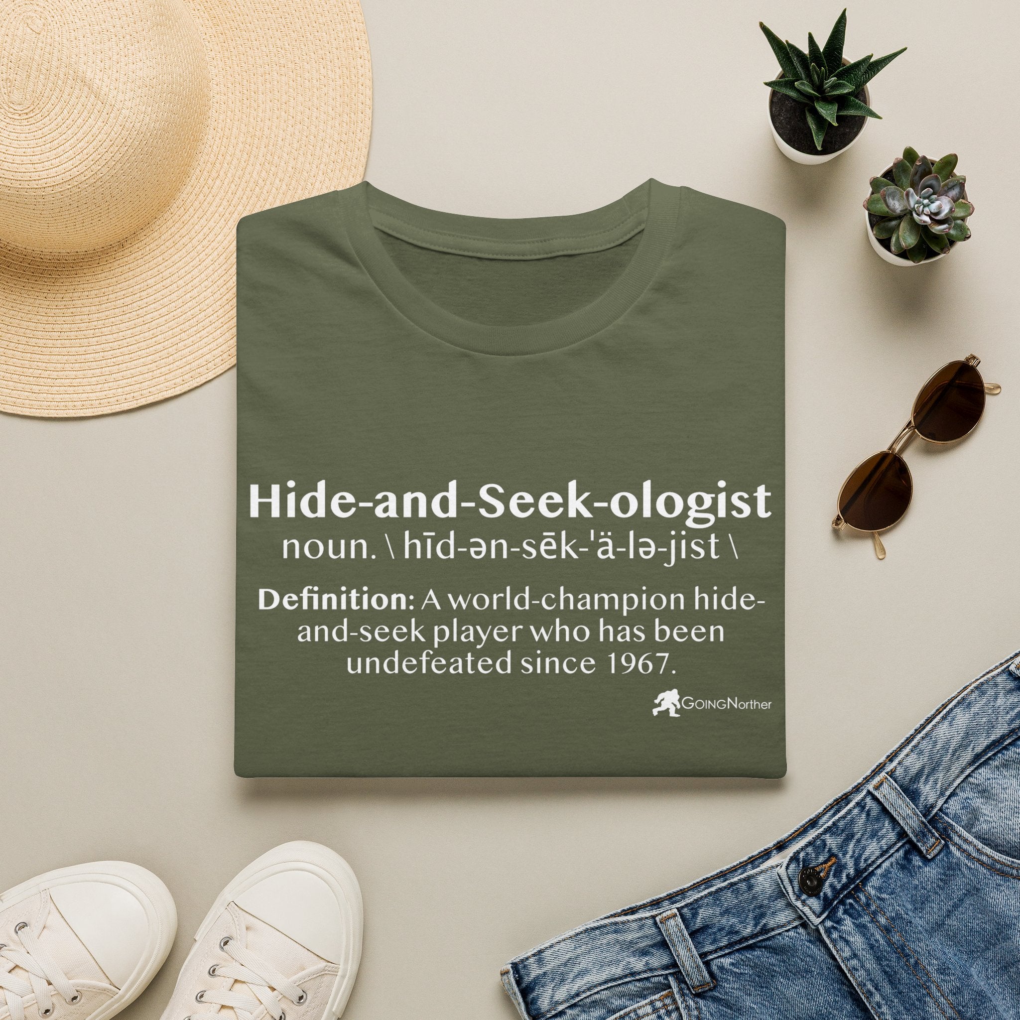 Bigfoot "Hide-and-Seek-ologist" T-Shirt — Funny Sasquatch Definition Tee