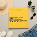 T-Shirt — "Desperate for Peace" Minimalist Text "Bigfoot" Tee