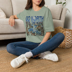 Go North T-Shirt — "Go North Until the Noise of the World Is Swallowed by the Pines" Adventure Tee