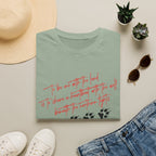 Wolf Paw Graphic T-Shirt — "To Be One with the Land" Script Tee