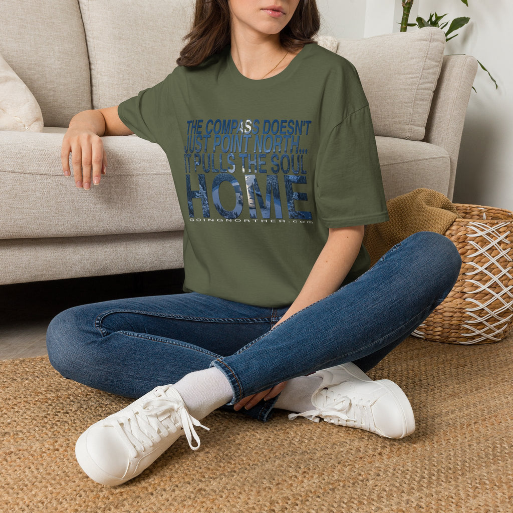 T-Shirt — "The Compass Doesn't Just Point North... It Pulls the Soul Home" Inspirational Tee