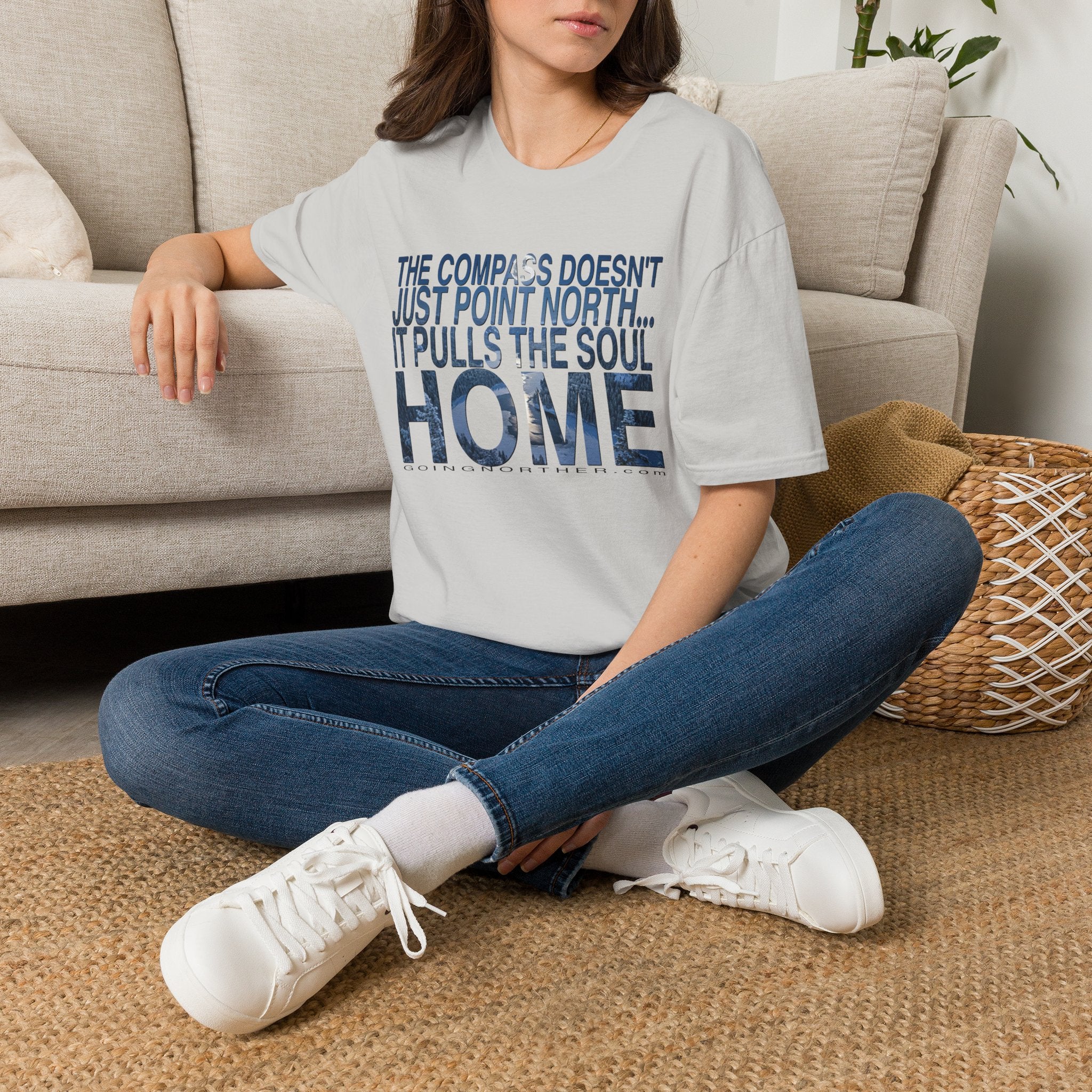 T-Shirt — "The Compass Doesn't Just Point North... It Pulls the Soul Home" Inspirational Tee