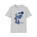 Bigfoot 'Squatchin' Ain't Easy' T-Shirt — Moonlit Winter Lake Sasquatch Tee