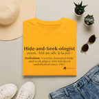 Bigfoot "Hide-and-Seek-ologist" T-Shirt — Funny Sasquatch Definition Tee