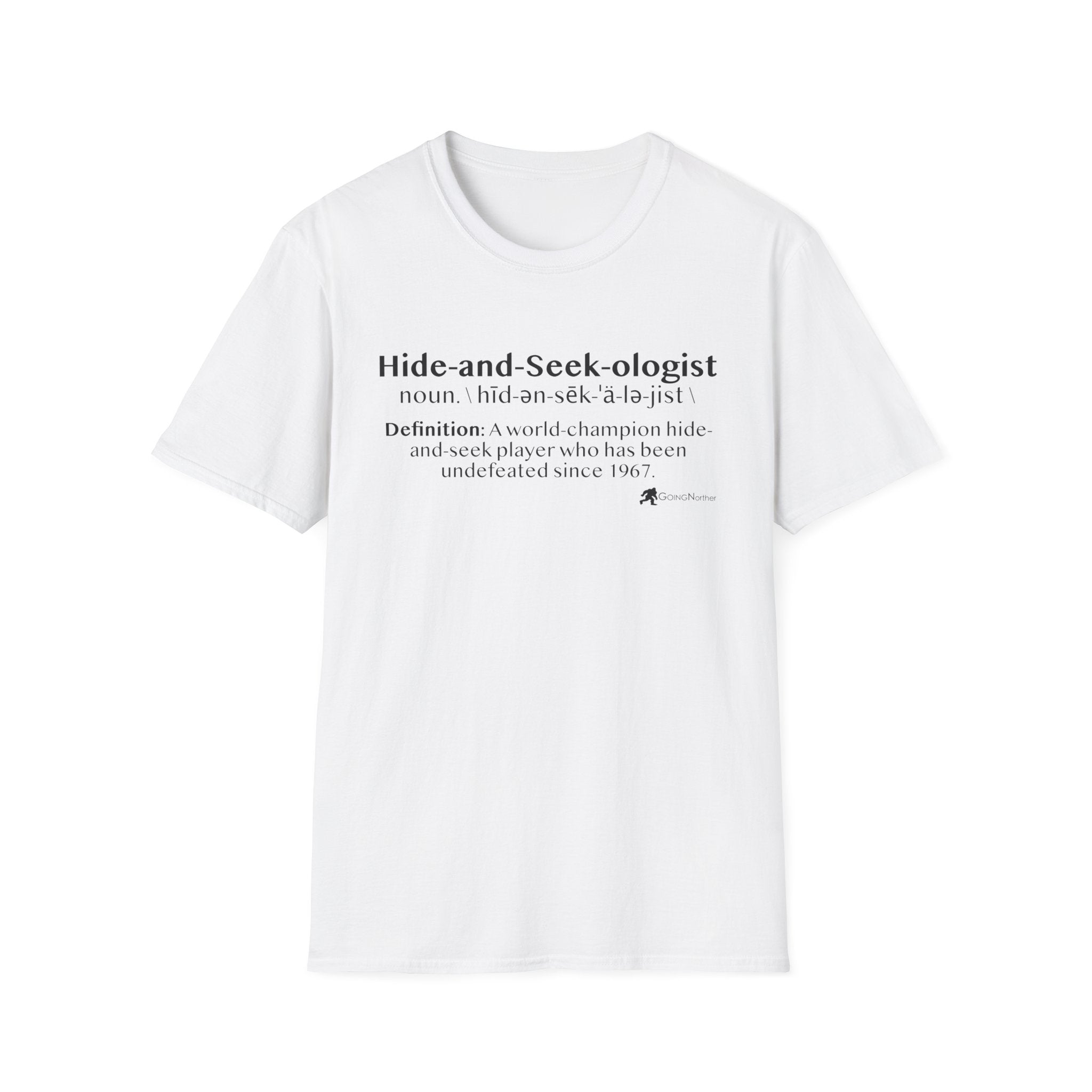 Bigfoot "Hide-and-Seek-ologist" T-Shirt — Funny Sasquatch Definition Tee