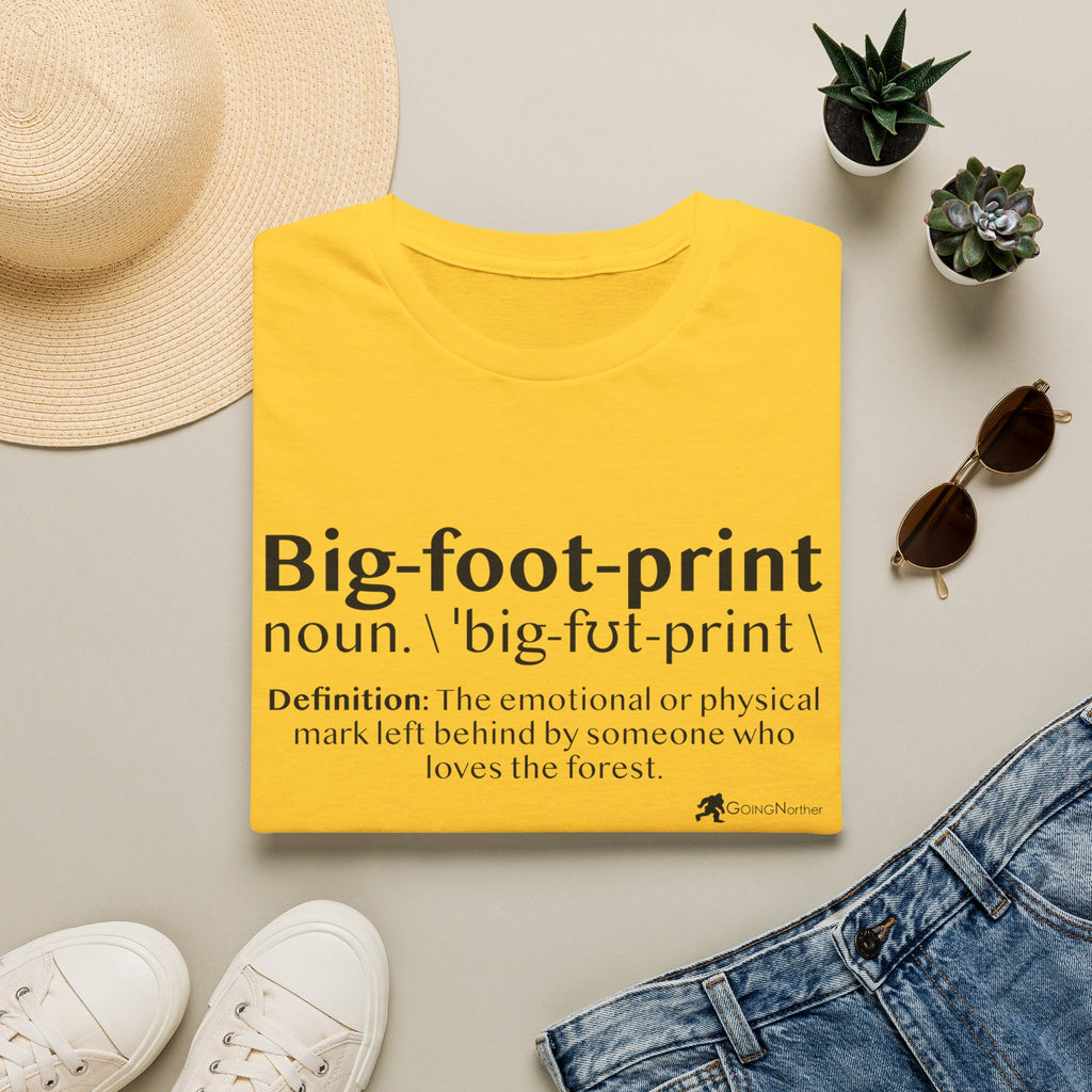 Big-foot-print T-Shirt — Funny Bigfoot Definition Tee