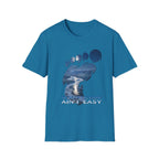 Bigfoot 'Squatchin' Ain't Easy' T-Shirt — Moonlit Winter Lake Sasquatch Tee