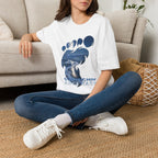 Bigfoot 'Squatchin' Ain't Easy' T-Shirt — Moonlit Winter Lake Sasquatch Tee