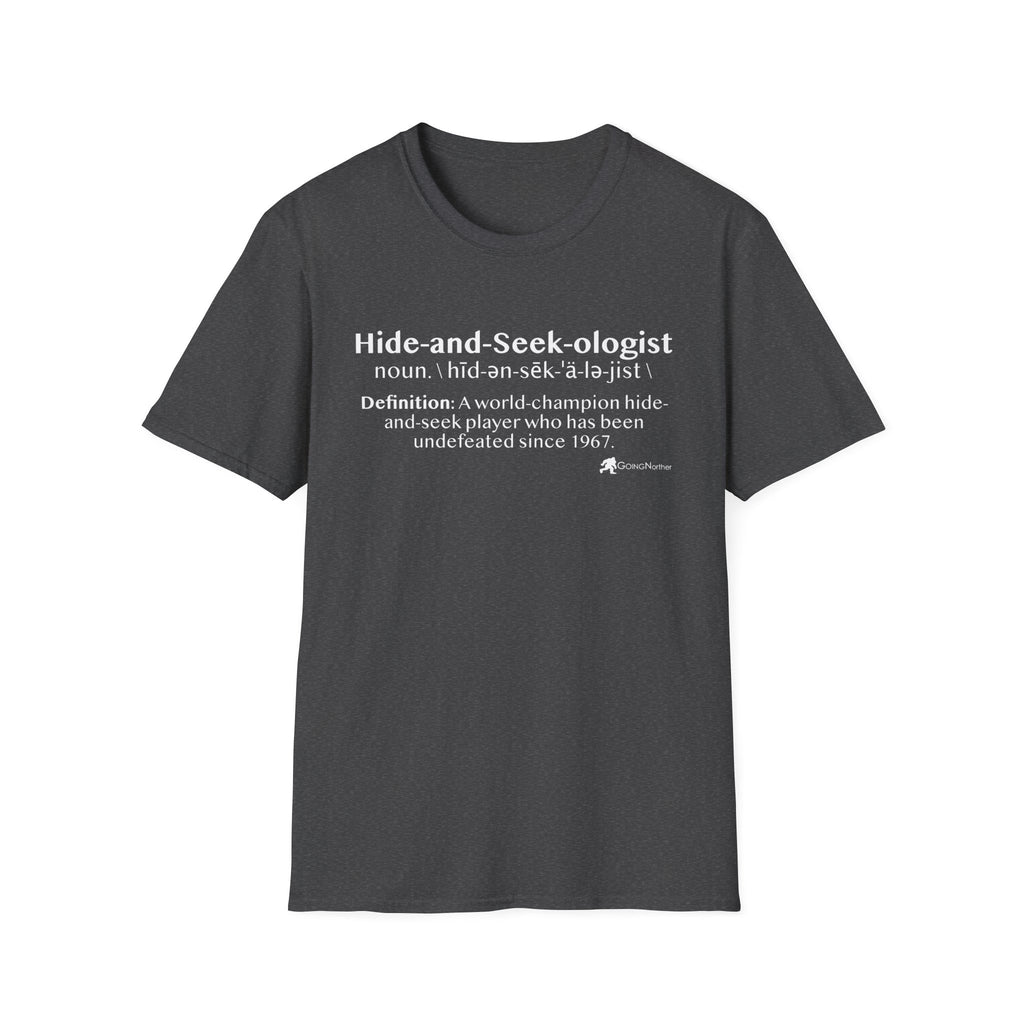 Bigfoot "Hide-and-Seek-ologist" T-Shirt — Funny Sasquatch Definition Tee