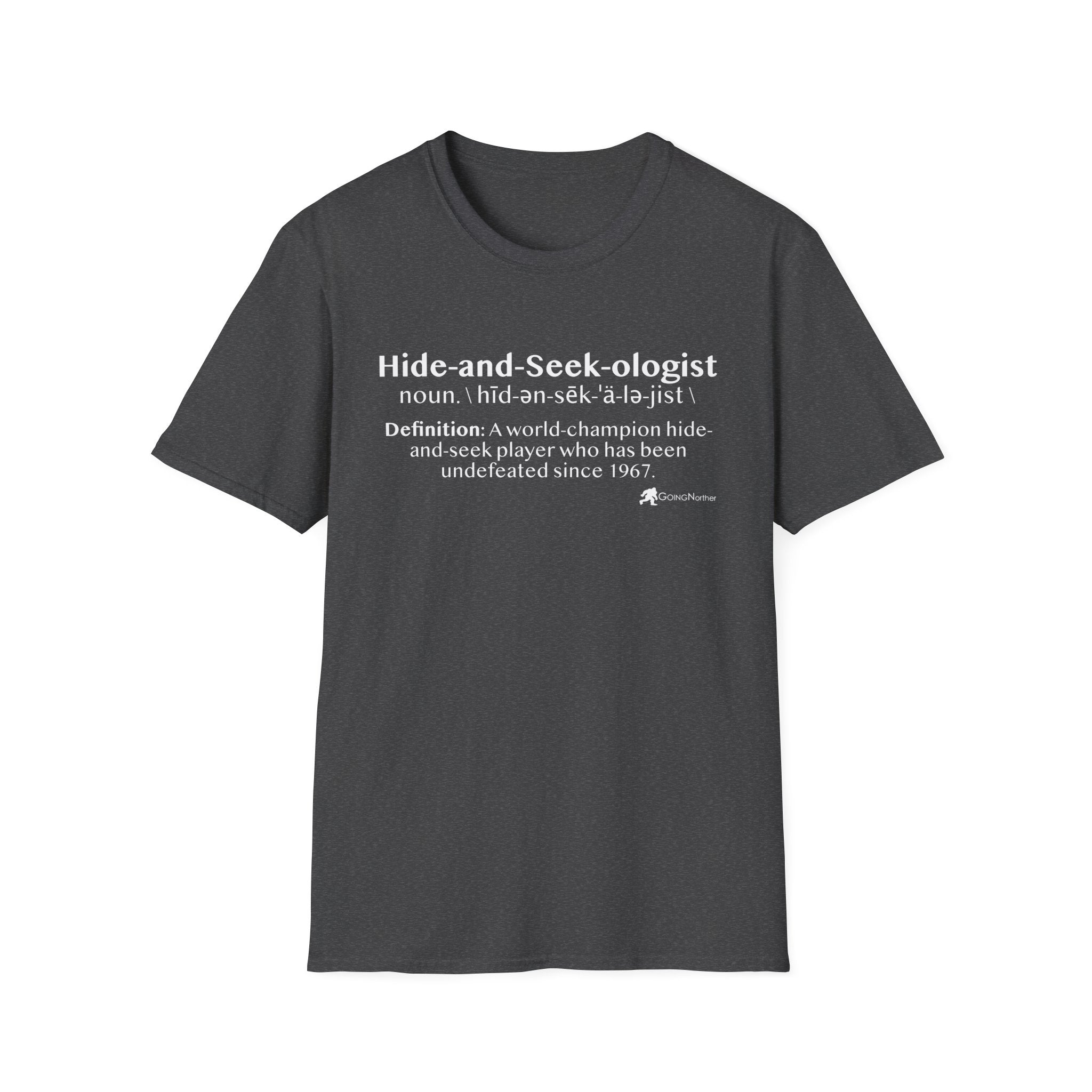 Bigfoot "Hide-and-Seek-ologist" T-Shirt — Funny Sasquatch Definition Tee