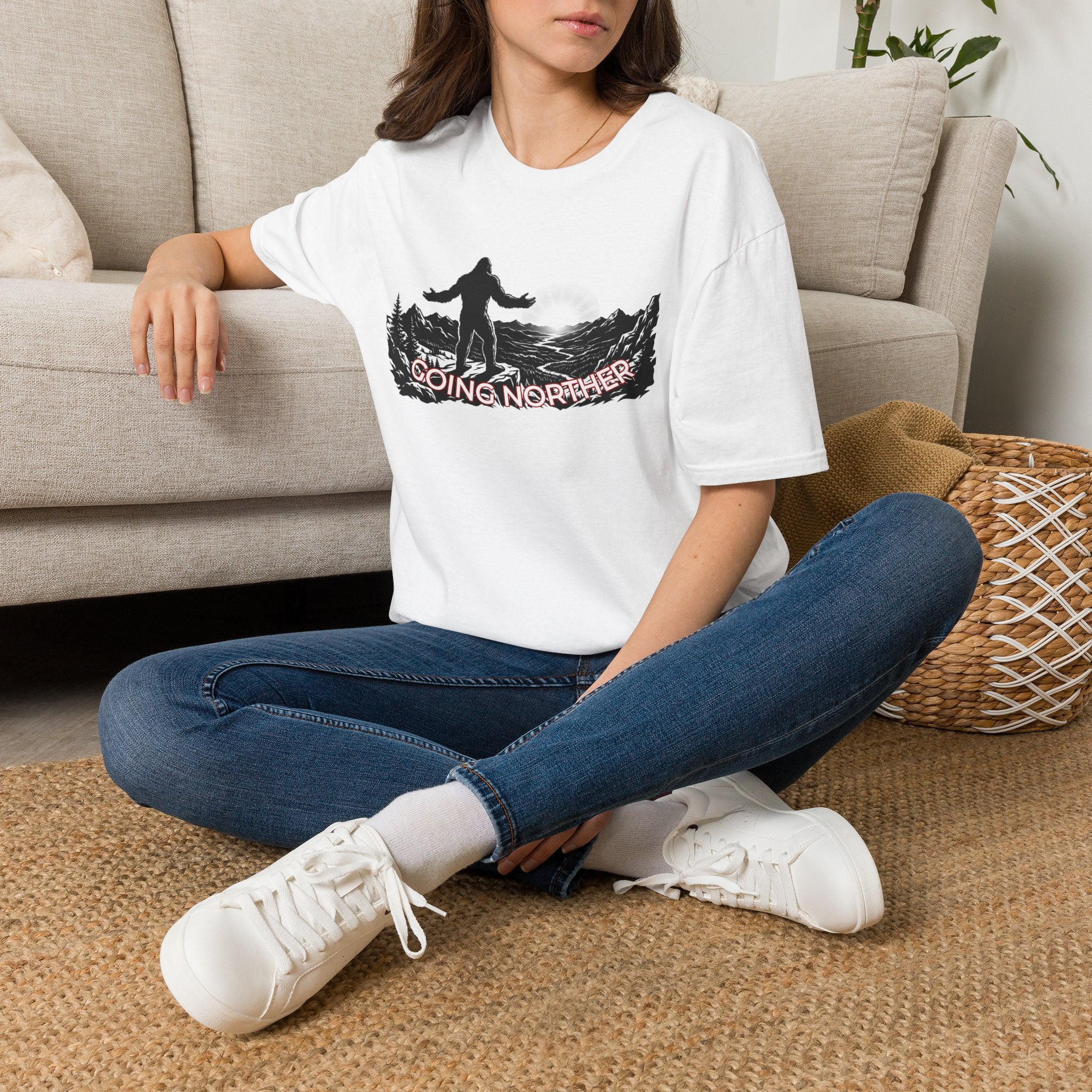 Going Norther Bigfoot Moonlit Mountain T-Shirt