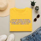 Funny Hiking T-Shirt - A Bad Day Outdoors vs. Bigfoot Tie