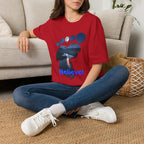 Bigfoot Footprint 'Believe!' Tee — Moonlit Northern Lake Graphic T-Shirt