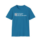 T-Shirt — "Desperate for Peace" Minimalist Text "Bigfoot" Tee