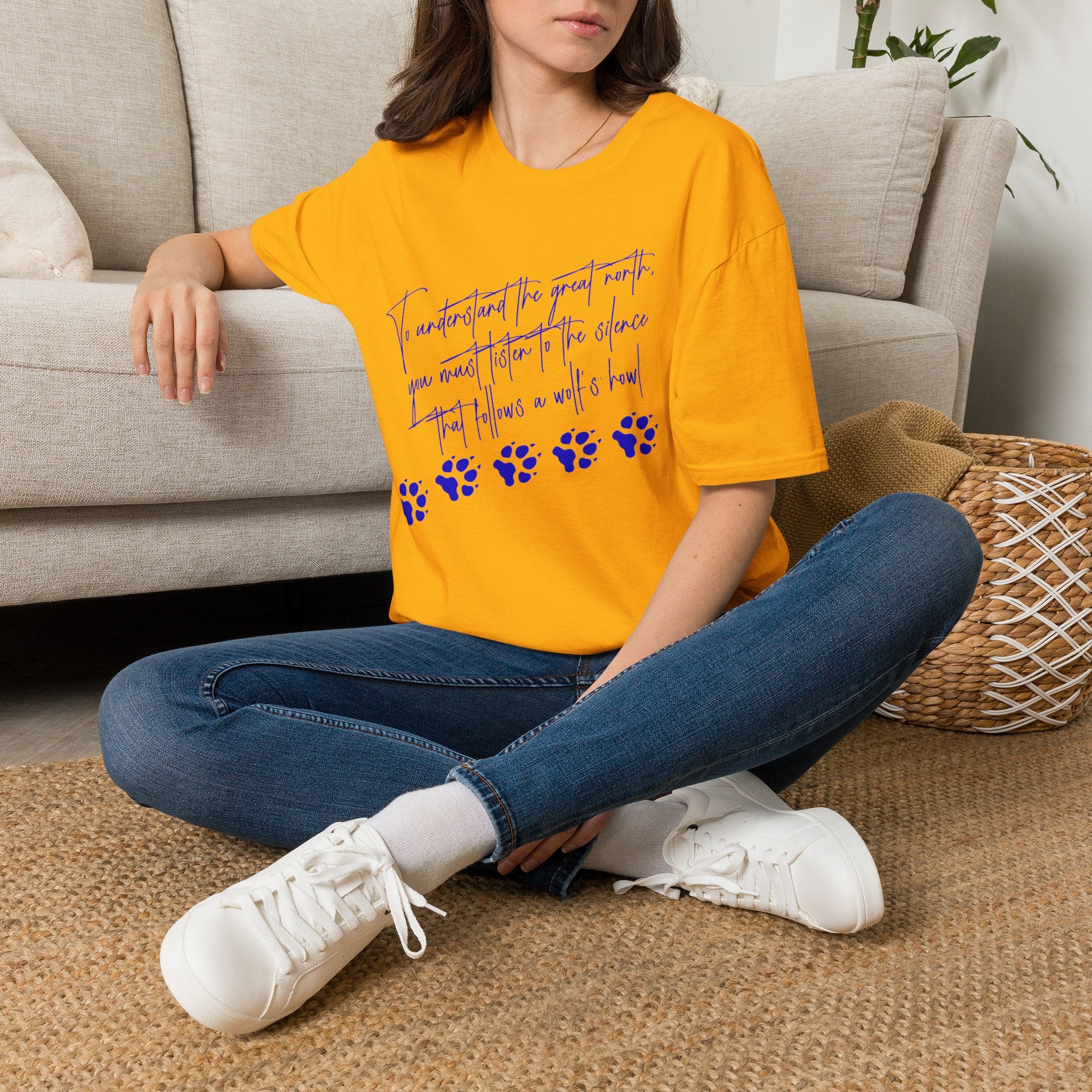 T-Shirt — "To Understand the Great North" Wolf Paw Graphic Tee