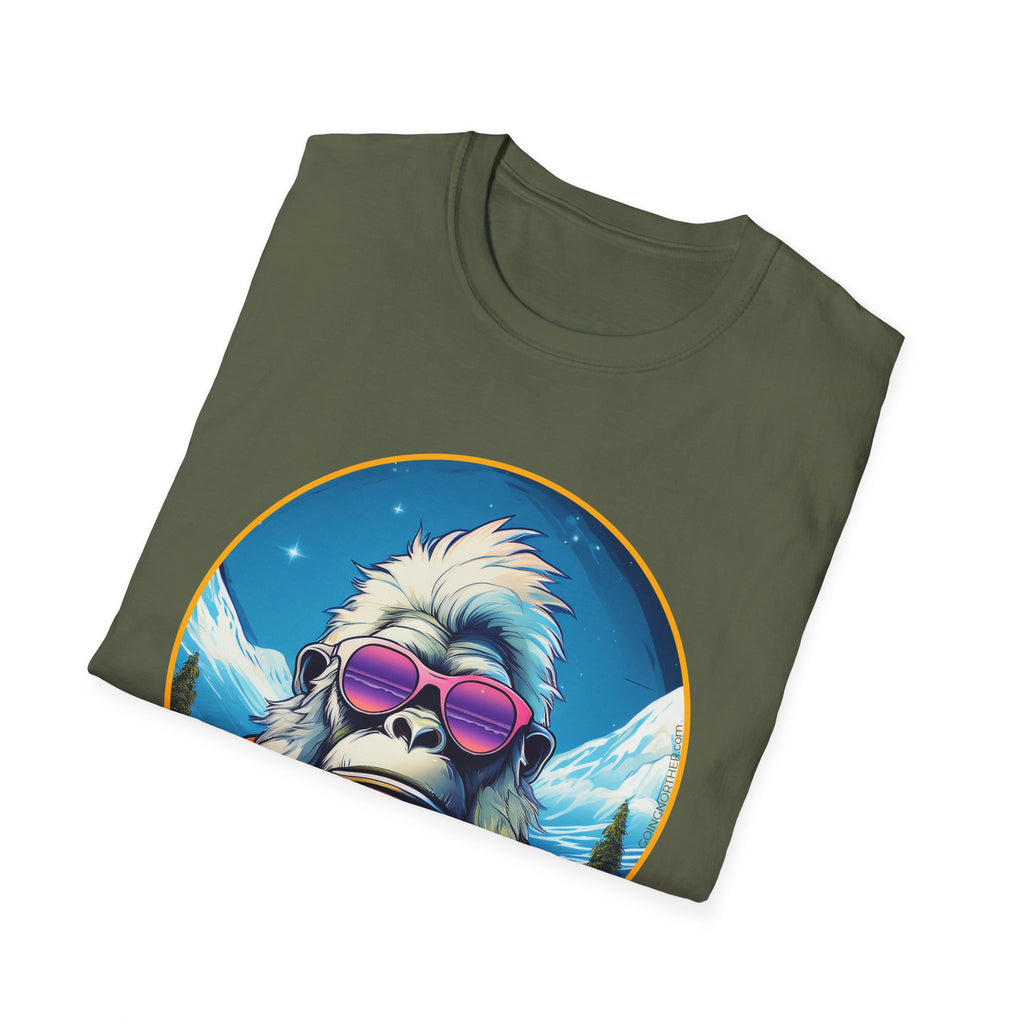Going Norther - Bigfoot T-Shirt - Retro Styled Sasquatch
