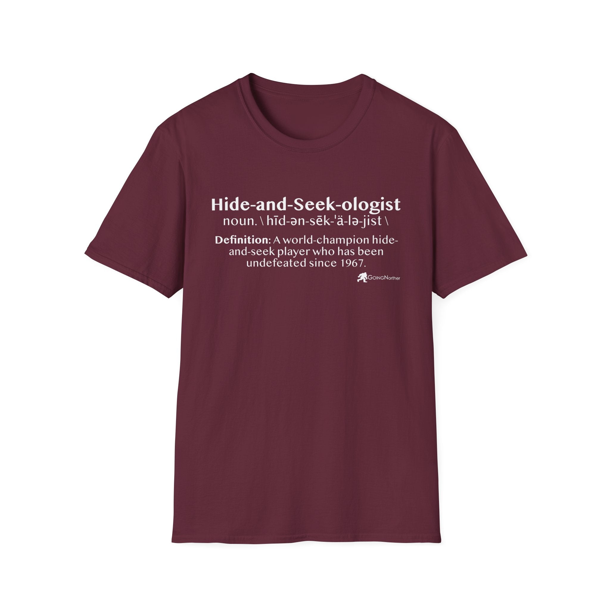Bigfoot "Hide-and-Seek-ologist" T-Shirt — Funny Sasquatch Definition Tee