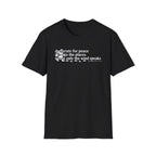 T-Shirt — "Desperate for Peace" Minimalist Text "Bigfoot" Tee
