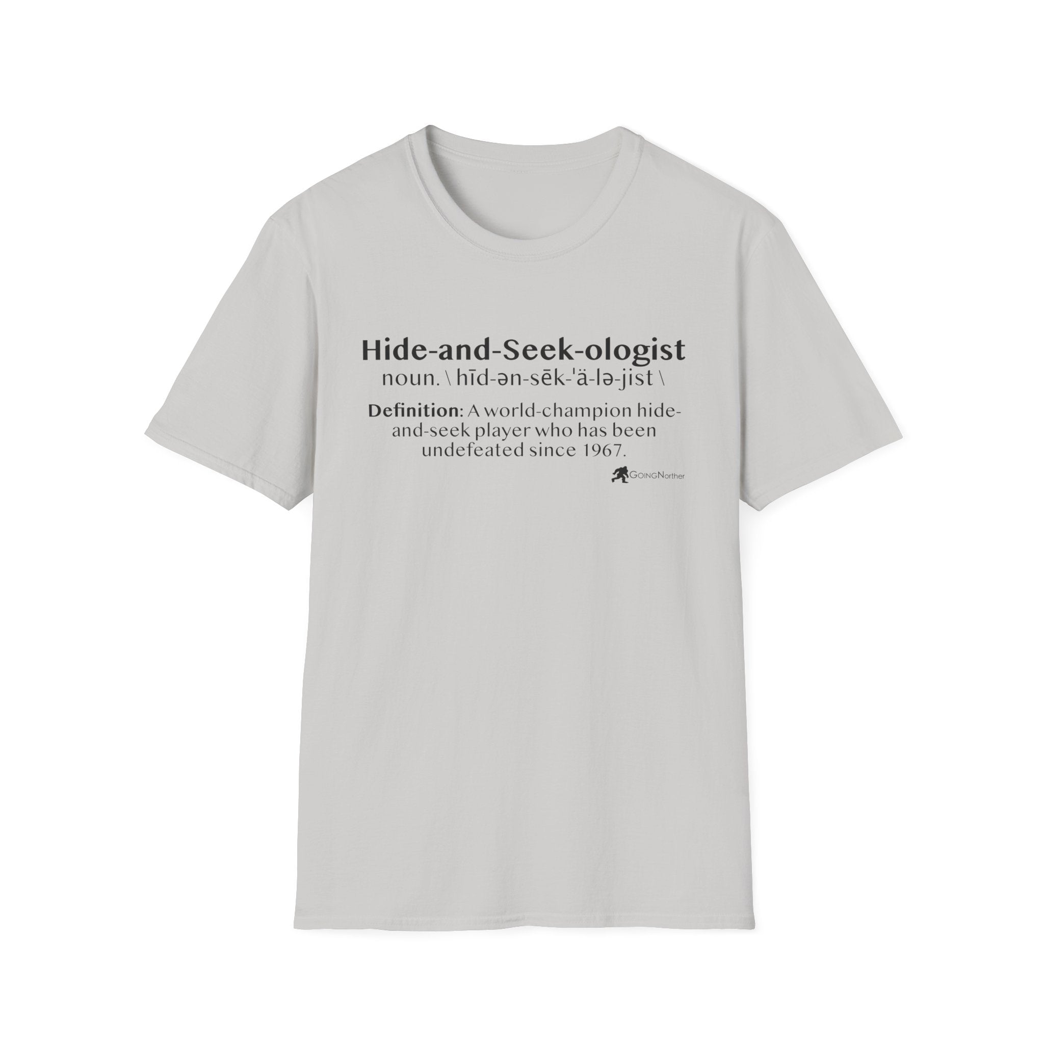 Bigfoot "Hide-and-Seek-ologist" T-Shirt — Funny Sasquatch Definition Tee