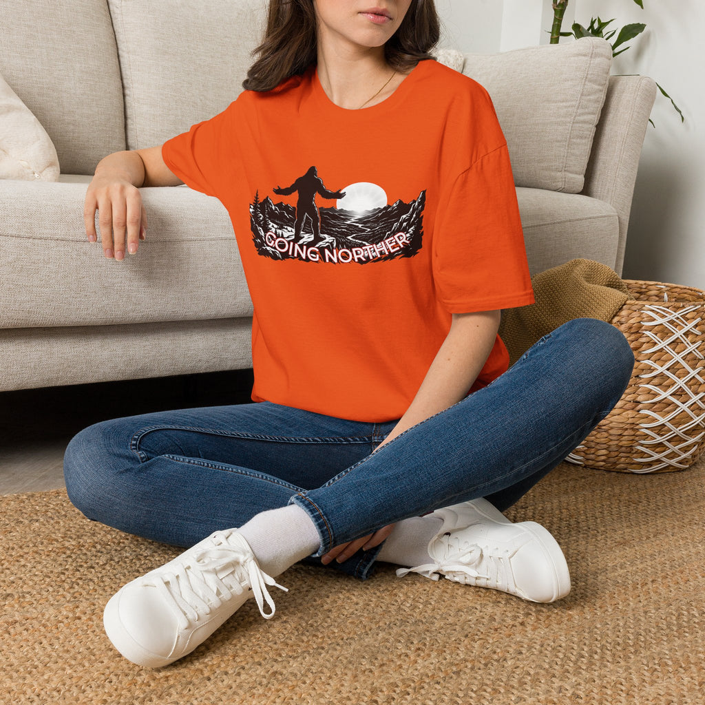 Going Norther Bigfoot Moonlit Mountain T-Shirt