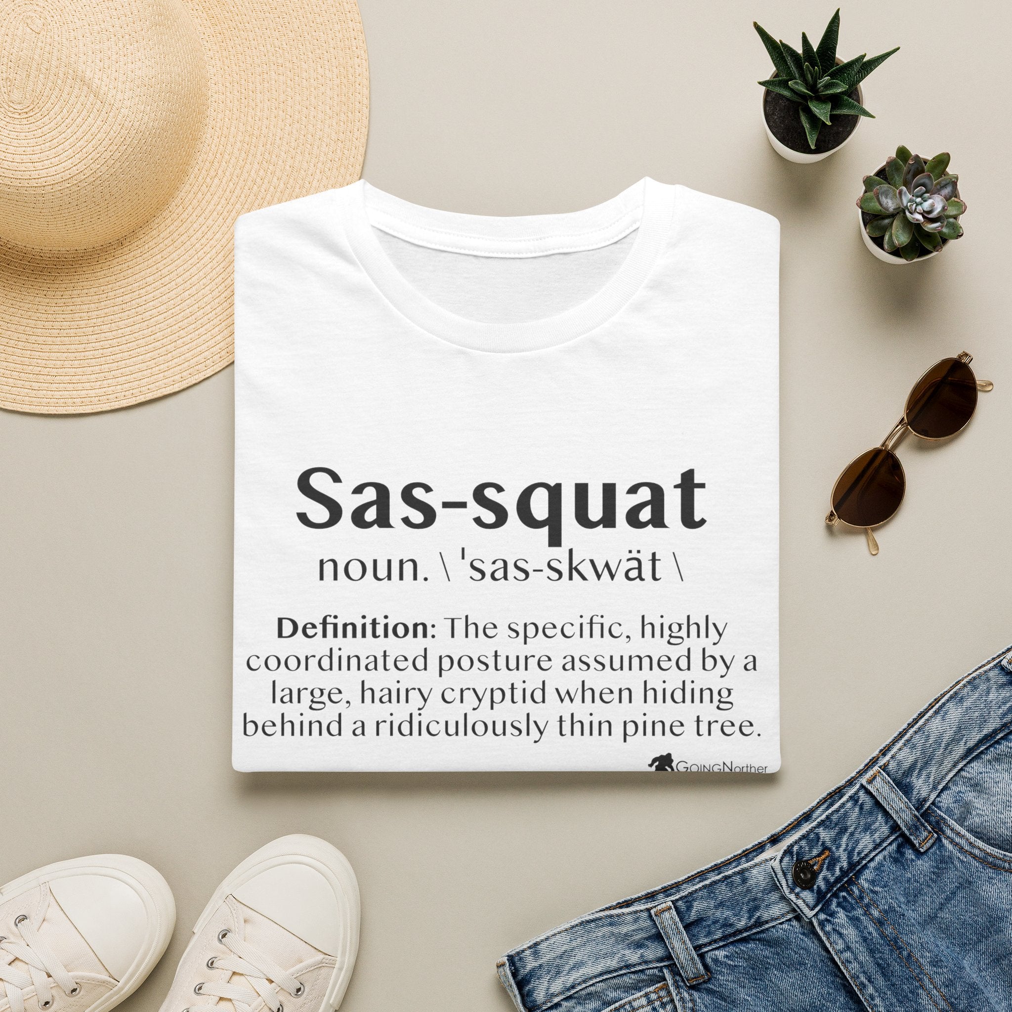 Sas‑Squat Definition T-Shirt — Funny Bigfoot Dictionary Tee