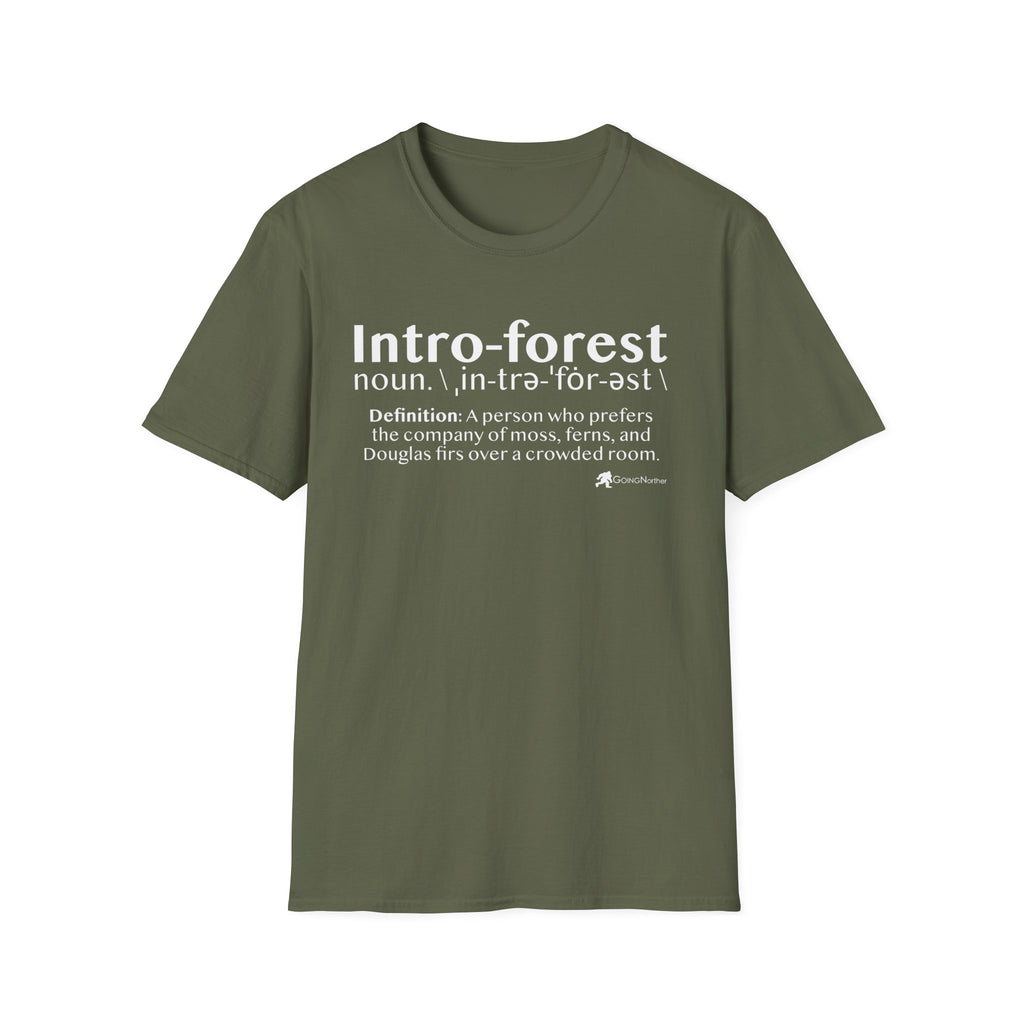 Intro-Forest Sasquatch Definition T-Shirt — Funny Bigfoot Introvert Tee