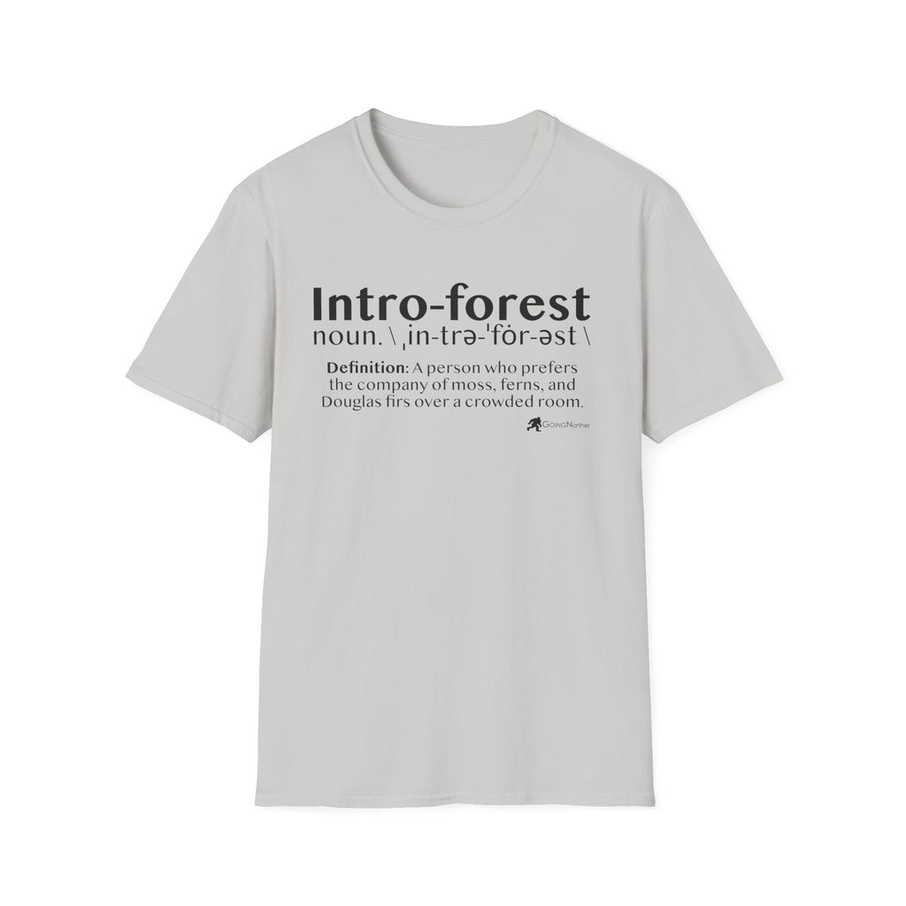 Intro-Forest Sasquatch Definition T-Shirt — Funny Bigfoot Introvert Tee