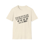 Wolf Paw Print T-Shirt – "To Be One With The Land Is To Share A Heartbeat With The Wolf"