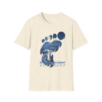 Bigfoot 'Squatchin' Ain't Easy' T-Shirt — Moonlit Winter Lake Sasquatch Tee
