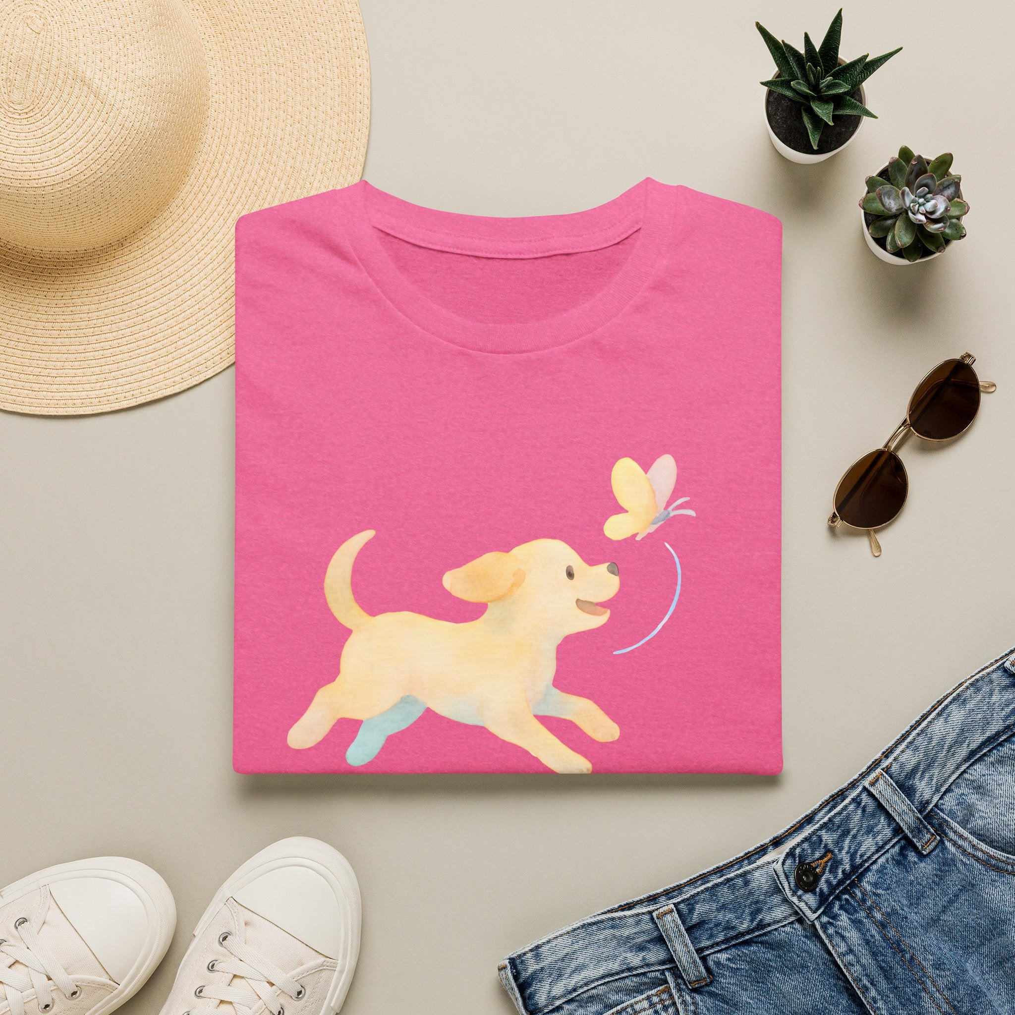 Dog Chasing Butterfly T-Shirt