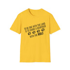 Wolf Paw Print T-Shirt – "To Be One With The Land Is To Share A Heartbeat With The Wolf"
