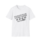 Wolf Paw Print T-Shirt – "To Be One With The Land Is To Share A Heartbeat With The Wolf"
