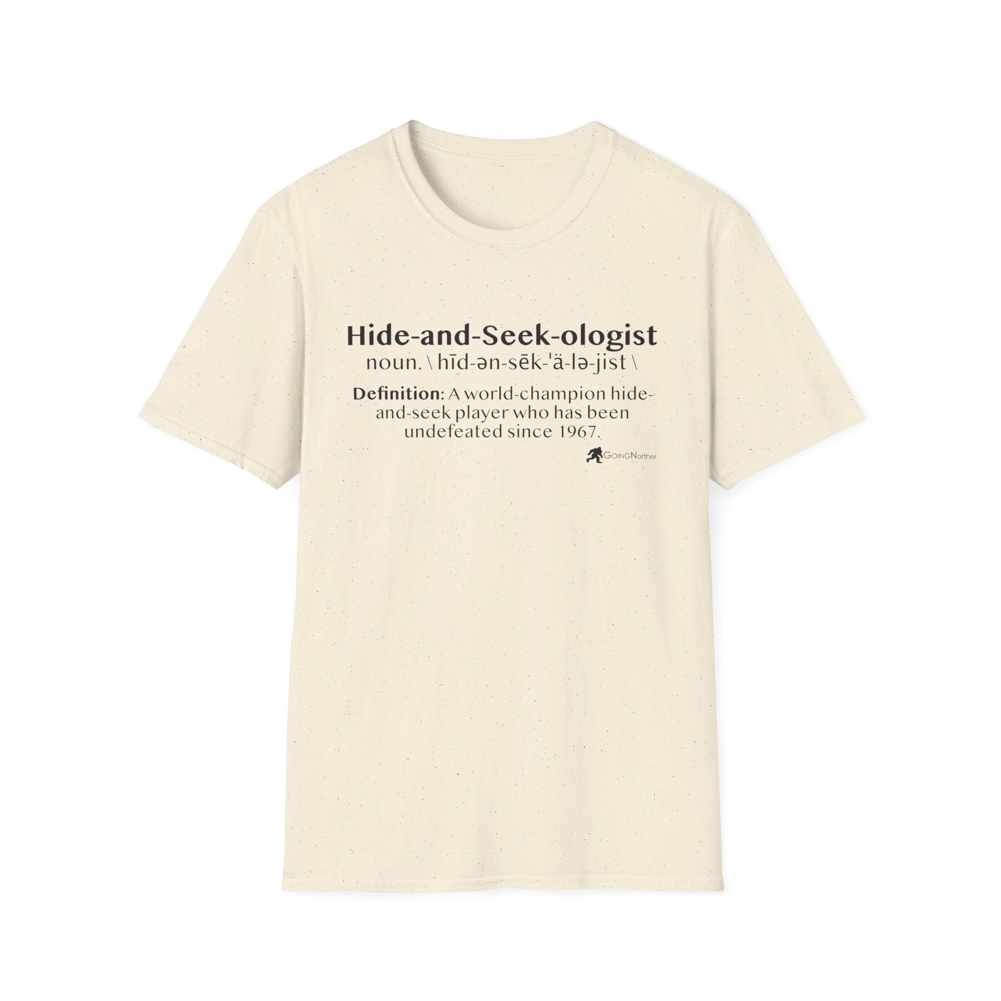 Bigfoot "Hide-and-Seek-ologist" T-Shirt — Funny Sasquatch Definition Tee