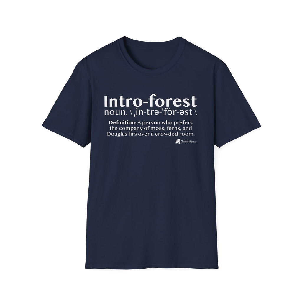 Intro-Forest Sasquatch Definition T-Shirt — Funny Bigfoot Introvert Tee