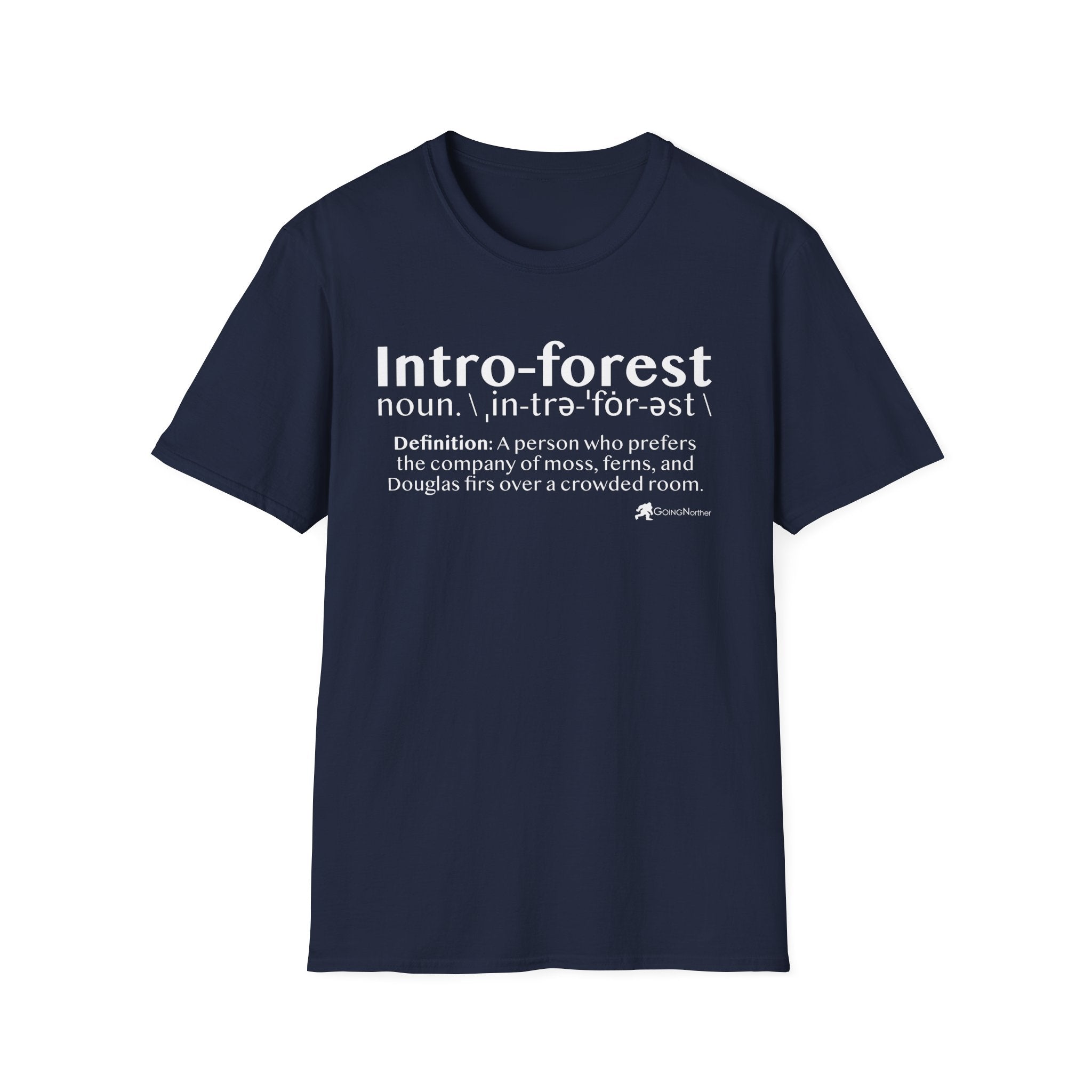 Intro-Forest Sasquatch Definition T-Shirt — Funny Bigfoot Introvert Tee